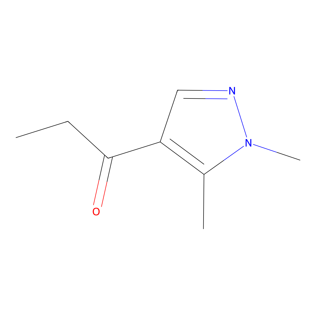 1-(1,5-dimethyl-1H-pyrazol-4-yl)propan-1-one molecular structure, CAS 1007518-53-7