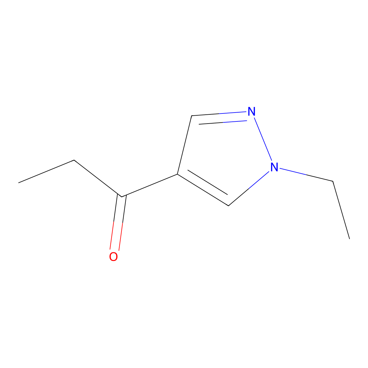 1-(1-ethyl-1H-pyrazol-4-yl)propan-1-one molecular structure, CAS 1007518-69-5