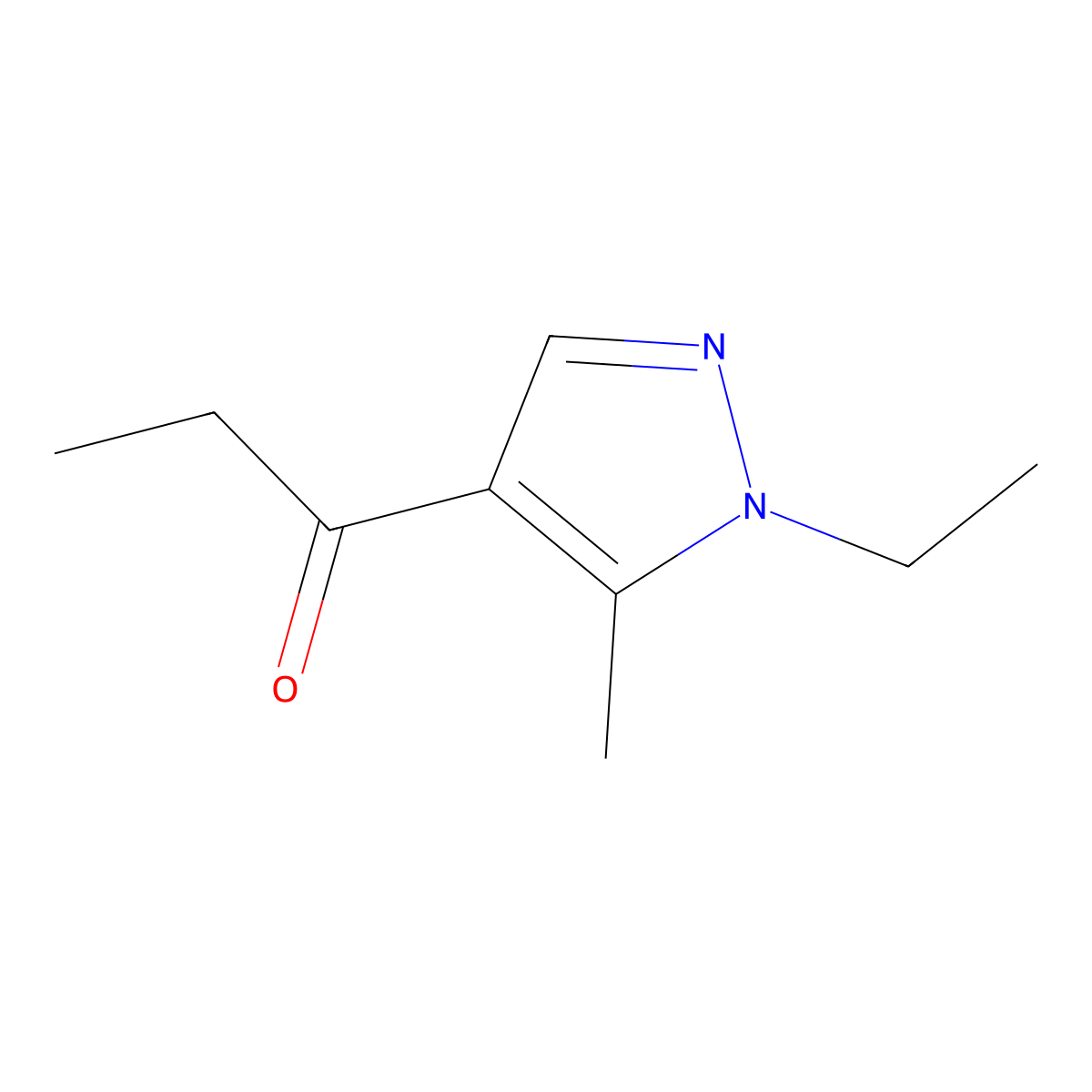 1-(1-ethyl-5-methyl-1H-pyrazol-4-yl)propan-1-one molecular structure, CAS 1007518-73-1