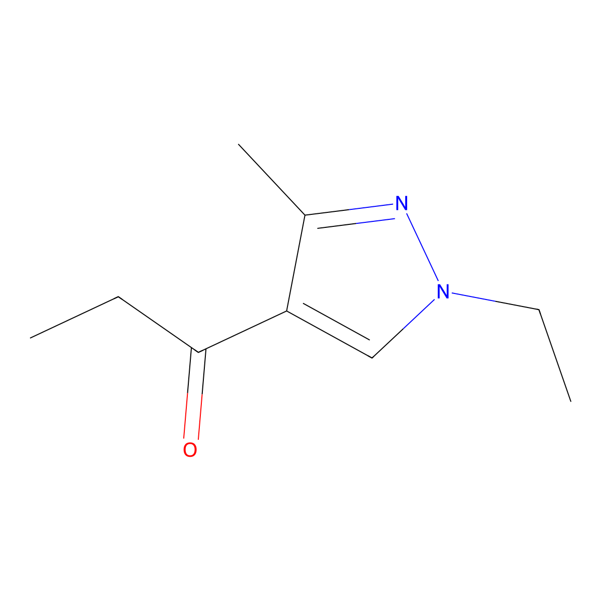 1-(1-ethyl-3-methyl-1H-pyrazol-4-yl)propan-1-one molecular structure, CAS 1007518-77-5