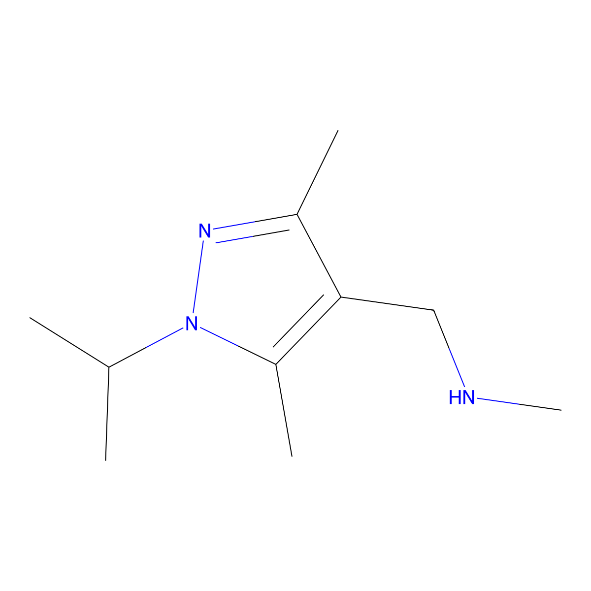 1-(1-Isopropyl-3,5-dimethyl-1H-pyrazol-4-YL)-N-methylmethanamine molecular structure, CAS 1007520-12-8