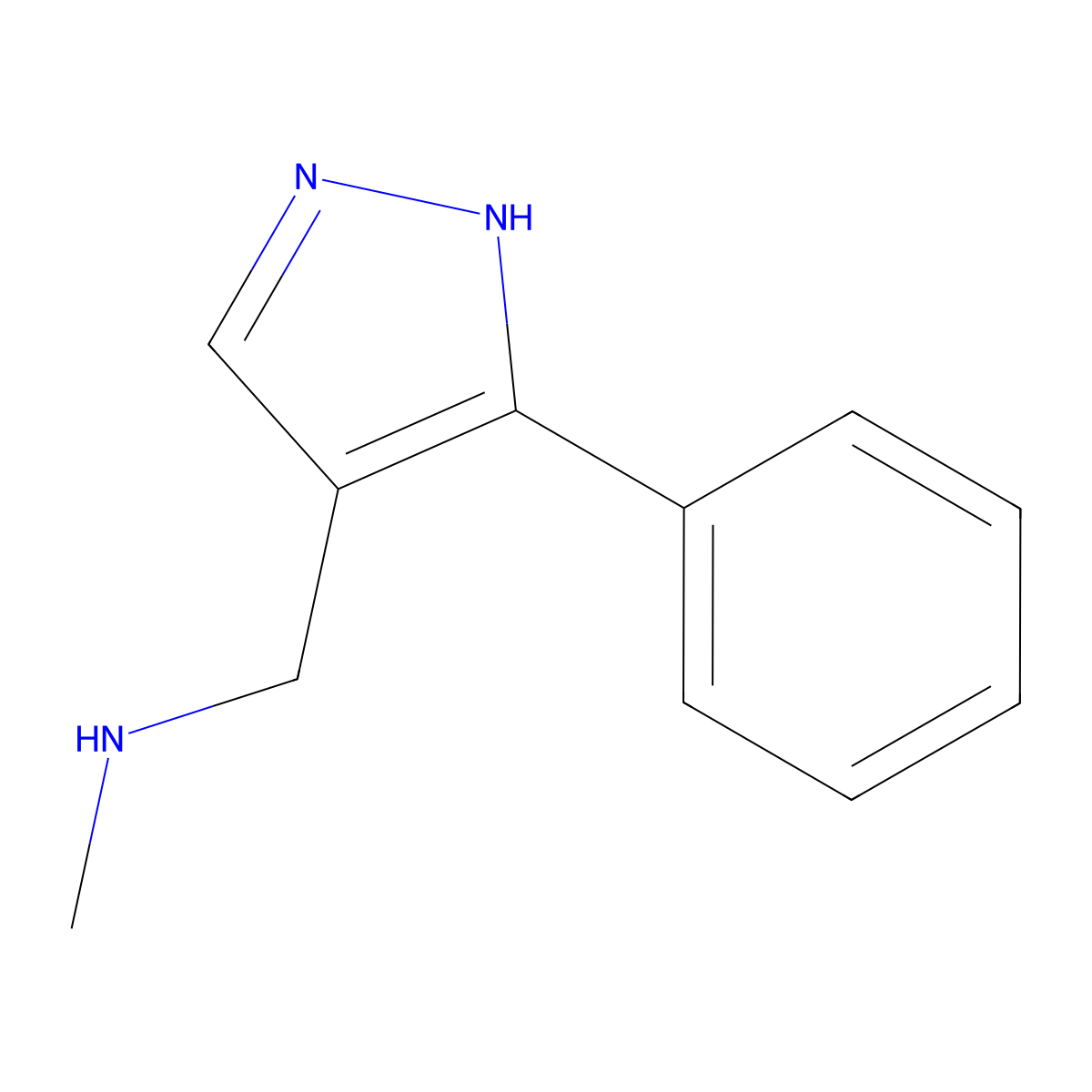n-Methyl-1-(5-phenyl-1h-pyrazol-4-yl)methanamine molecular structure, CAS 1007521-06-3