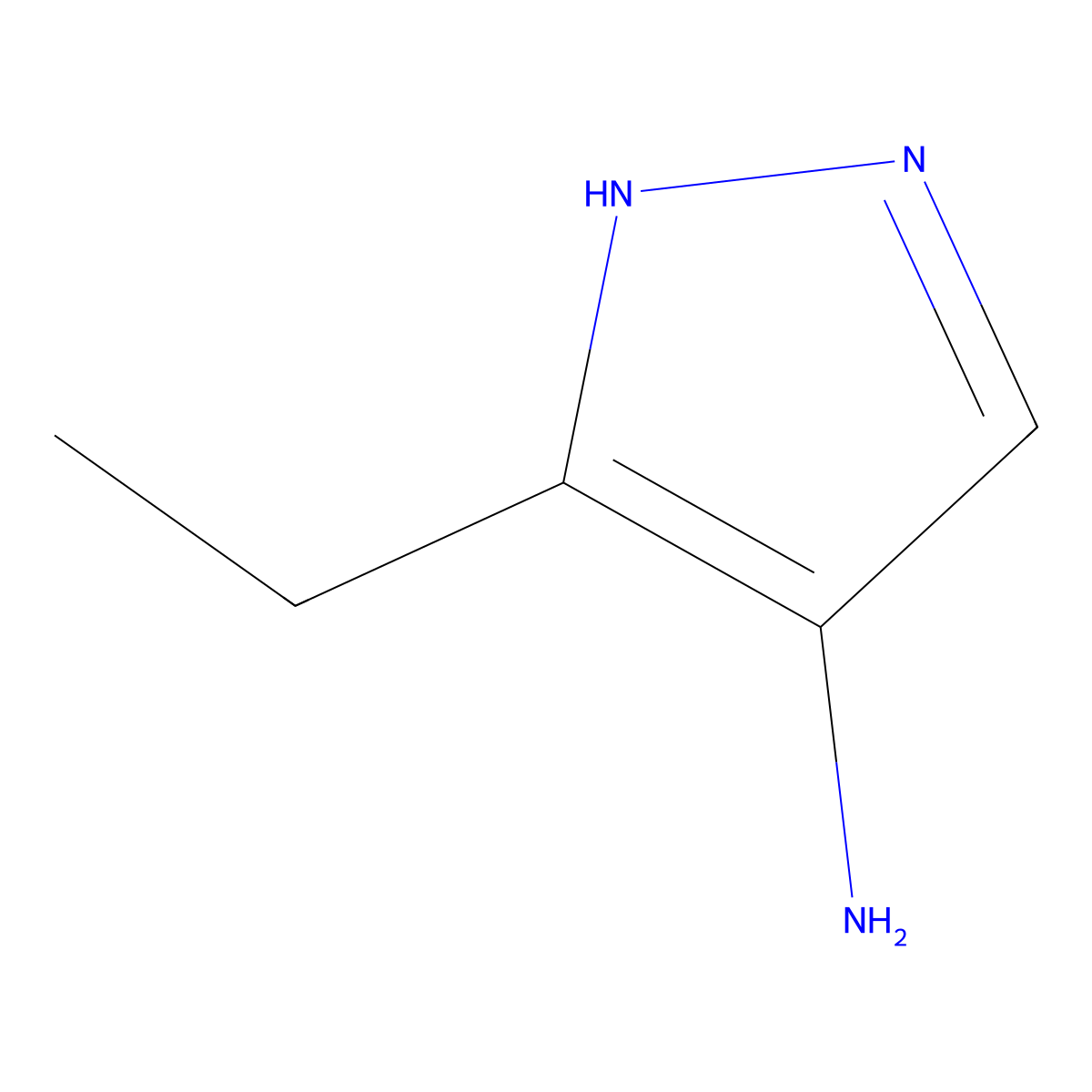 5-ethyl-1H-pyrazol-4-amine molecular structure, CAS 1007541-02-7
