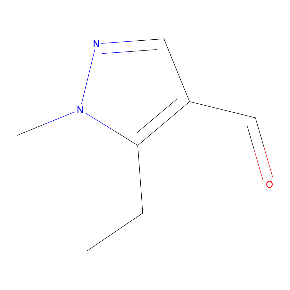 5-ethyl-1-methyl-1H-pyrazole-4-carbaldehyde molecular structure, CAS 1007541-44-7