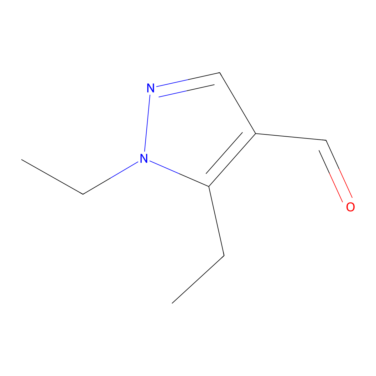 1,5-diethyl-1H-pyrazole-4-carbaldehyde molecular structure, CAS 1007541-51-6