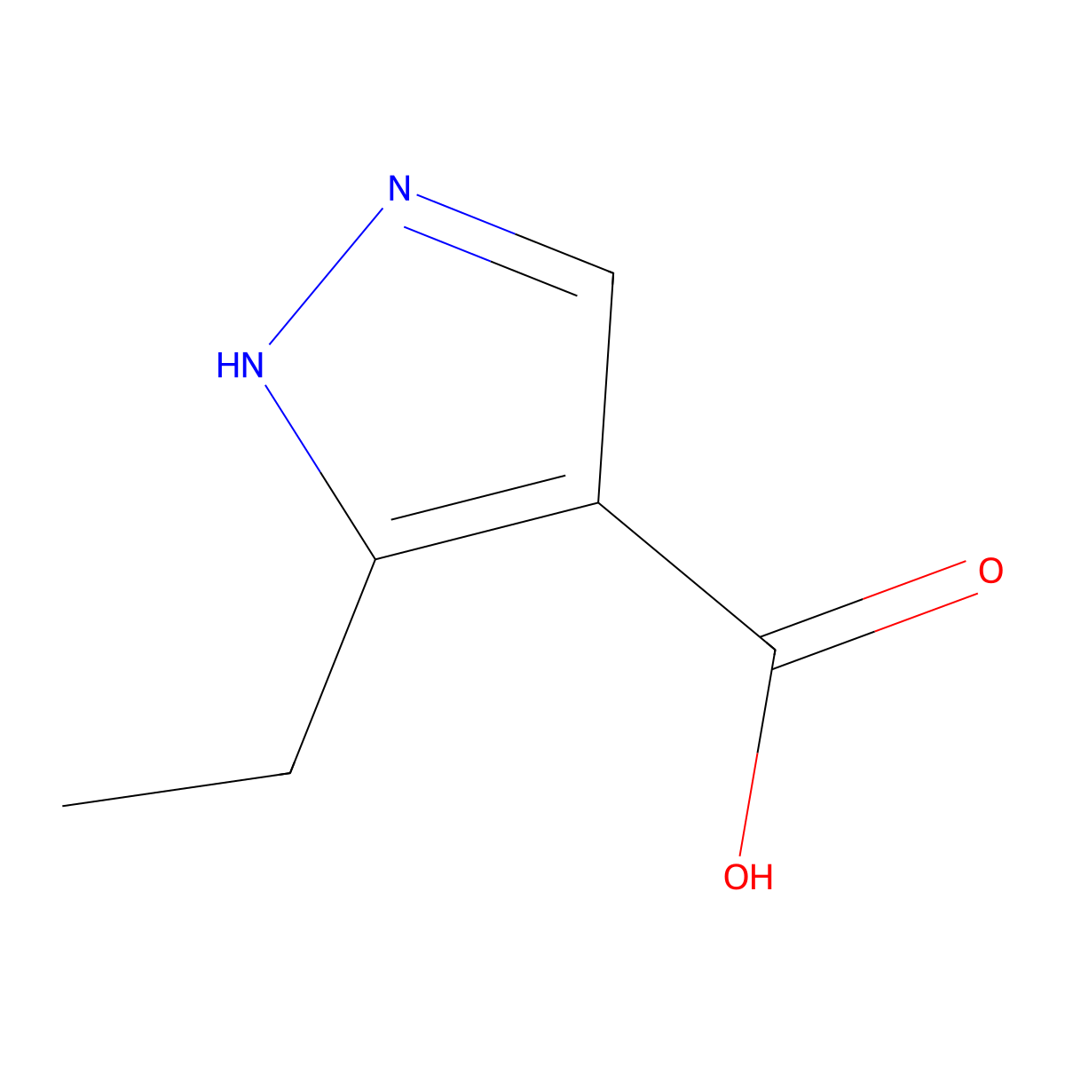 5-Ethyl-1H-pyrazole-4-carboxylic acid molecular structure, CAS 1007541-72-1