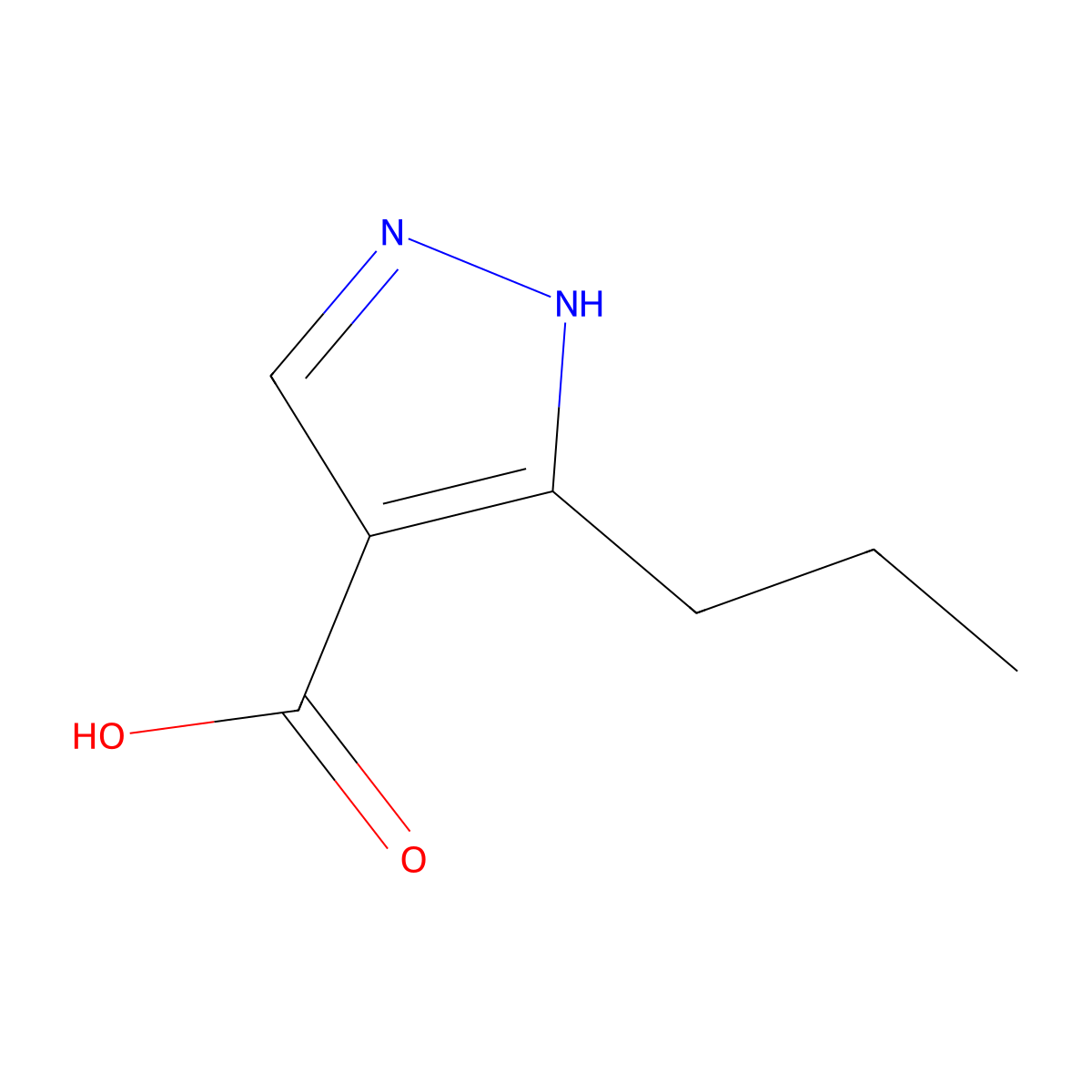 5-propyl-1H-pyrazole-4-carboxylic acid molecular structure, CAS 1007541-75-4