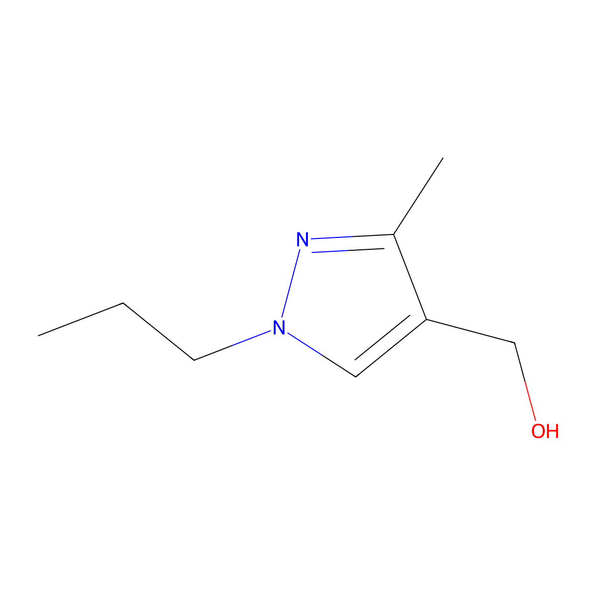 (3-Methyl-1-propyl-1H-pyrazol-4-YL)methanol molecular structure, CAS 1007542-13-3
