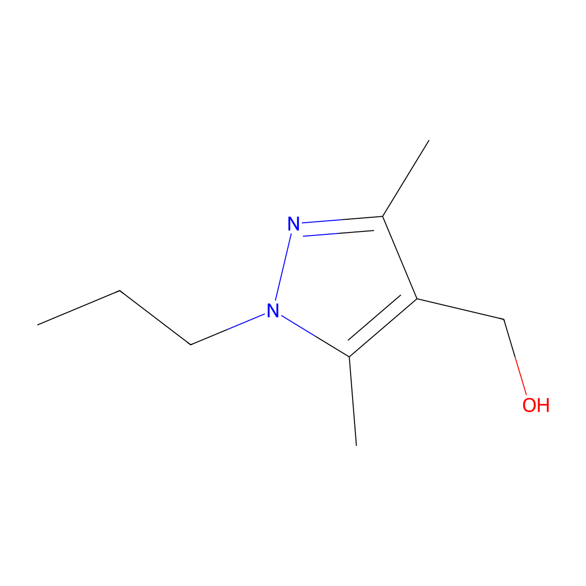 (3,5-Dimethyl-1-propyl-1H-pyrazol-4-yl)methanol molecular structure, CAS 1007542-18-8