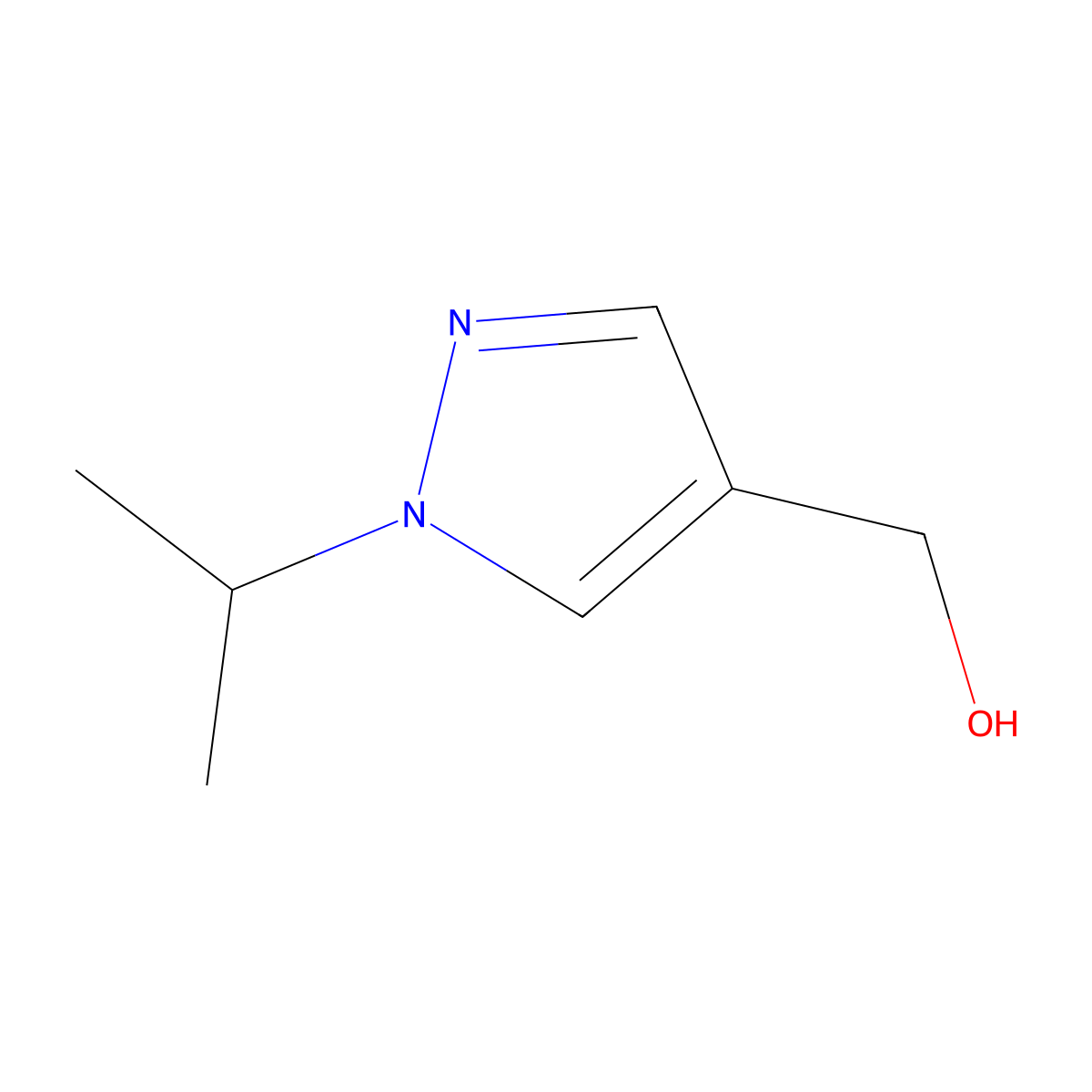 (1-Isopropyl-1H-pyrazol-4-yl)methanol molecular structure, CAS 1007542-22-4
