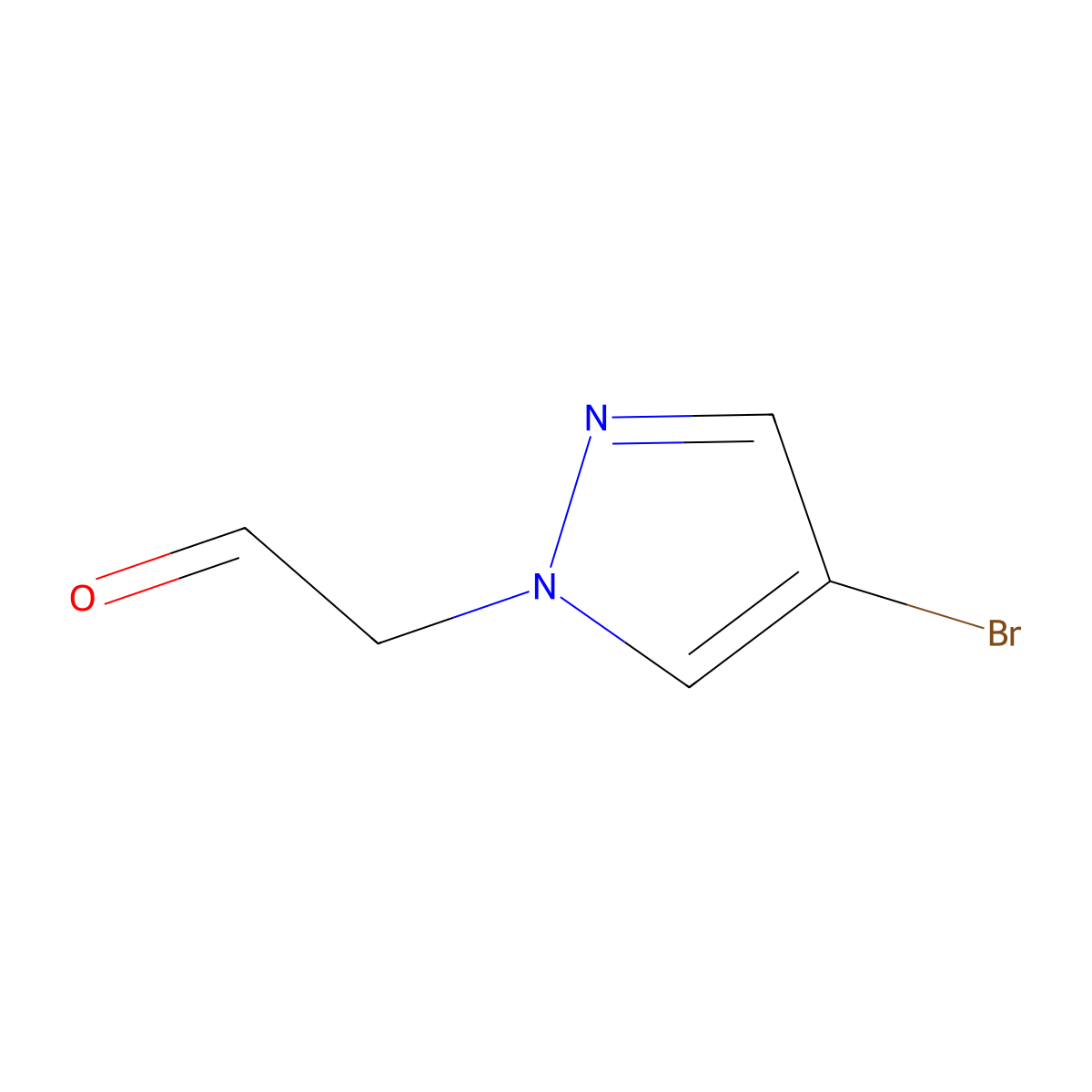 (4-bromo-1H-pyrazol-1-yl)acetaldehyde molecular structure, CAS 1007550-84-6