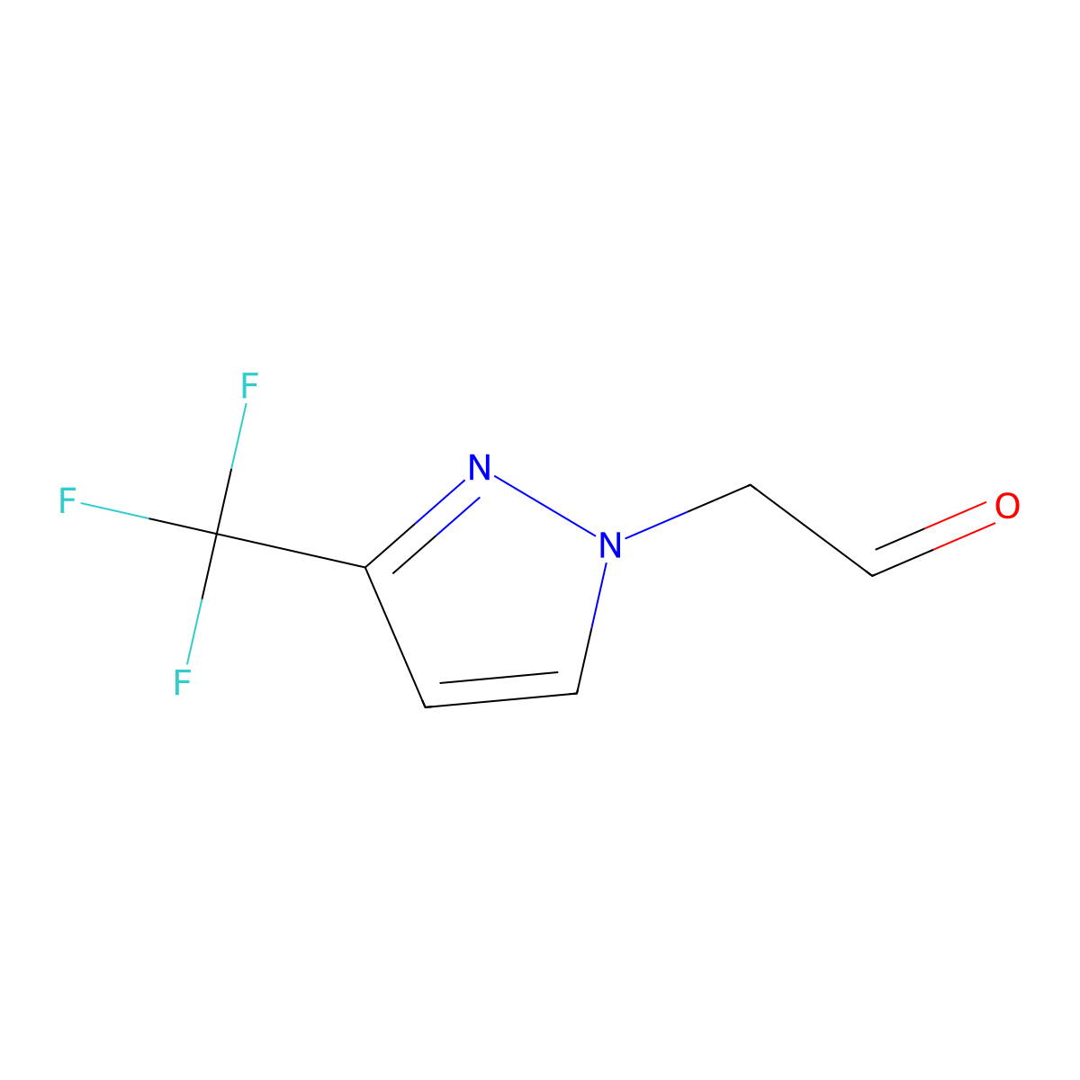 2-(3-(trifluoromethyl)-1H-pyrazol-1-yl)acetaldehyde molecular structure, CAS 1007551-55-4