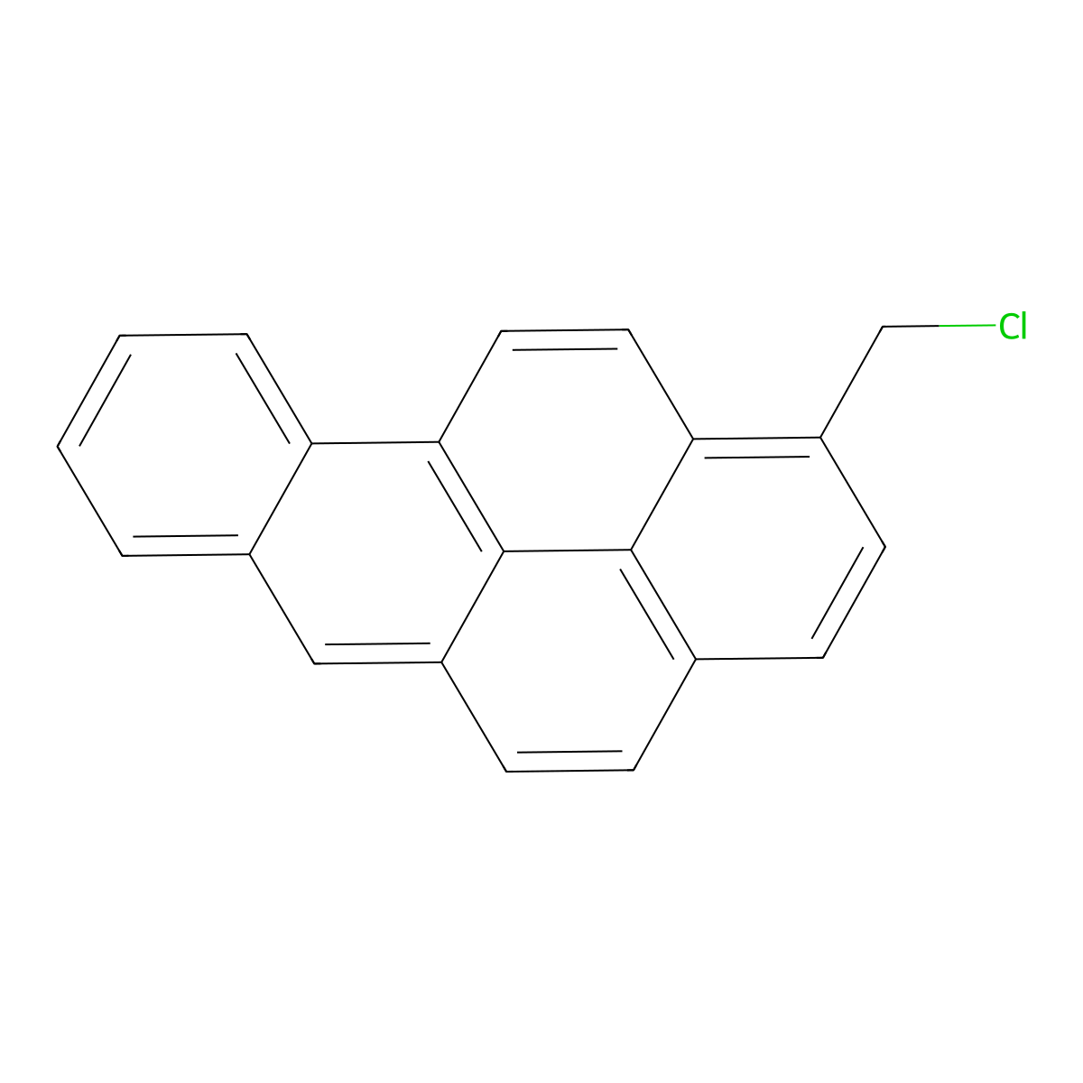 Benzo(a)pyrene, 1-(chloromethyl)- molecular structure, CAS 100757-60-6