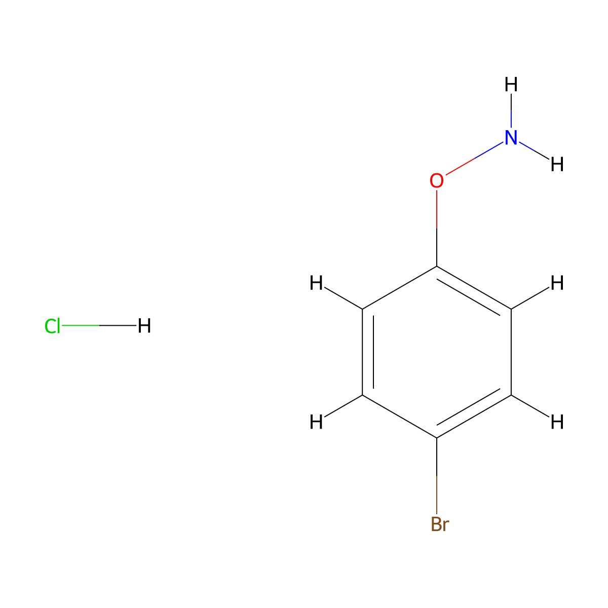 O-(4-bromophenyl)hydroxylamine hydrochloride molecular structure, CAS 1007570-12-8