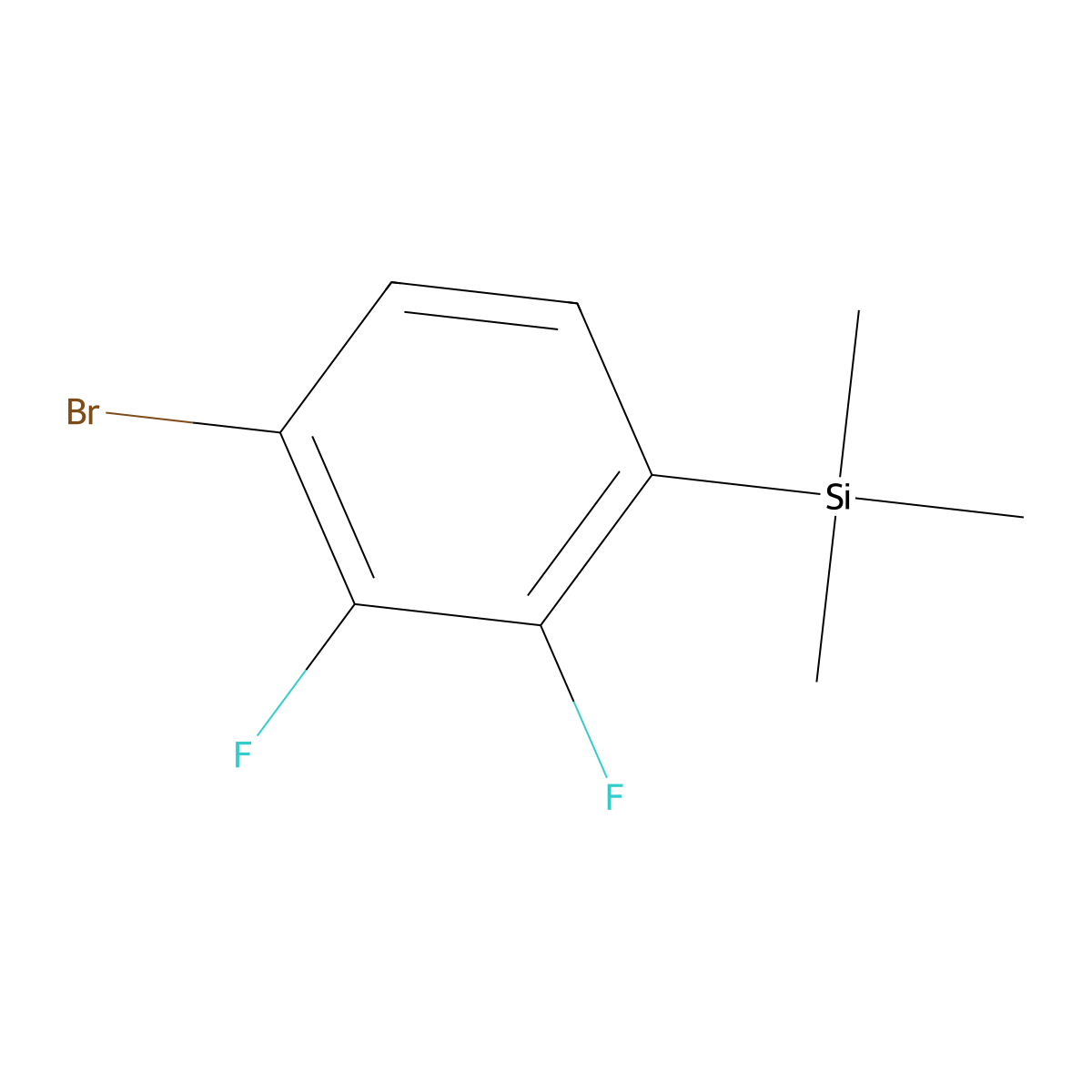 (4-Bromo-2,3-difluorophenyl)trimethylsilane molecular structure, CAS 1007571-40-5