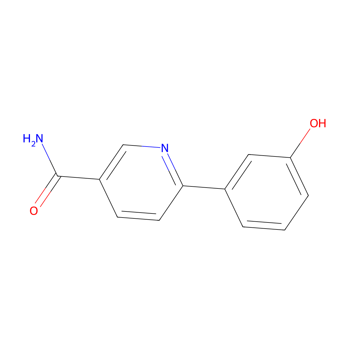 6-(3-Hydroxyphenyl)pyridine-3-carboxamide molecular structure, CAS 1007578-44-0