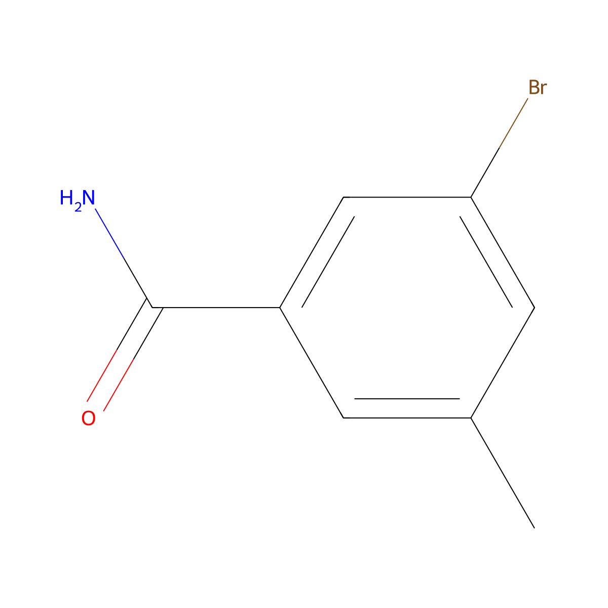 3-Bromo-5-methylbenzamide molecular structure, CAS 1007578-82-6