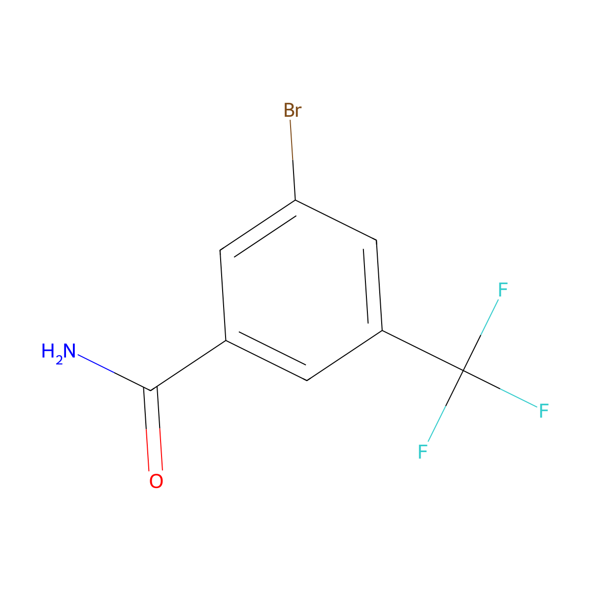 3-Bromo-5-(trifluoromethyl)benzamide molecular structure, CAS 1007578-83-7