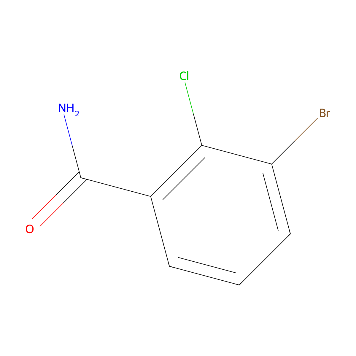 3-Bromo-2-chlorobenzamide molecular structure, CAS 1007578-84-8