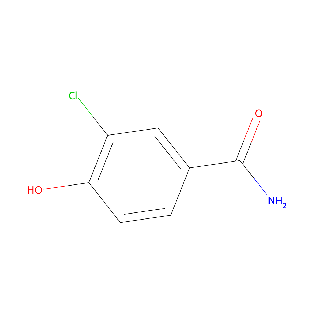 3-Chloro-4-hydroxybenzamide molecular structure, CAS 1007578-86-0