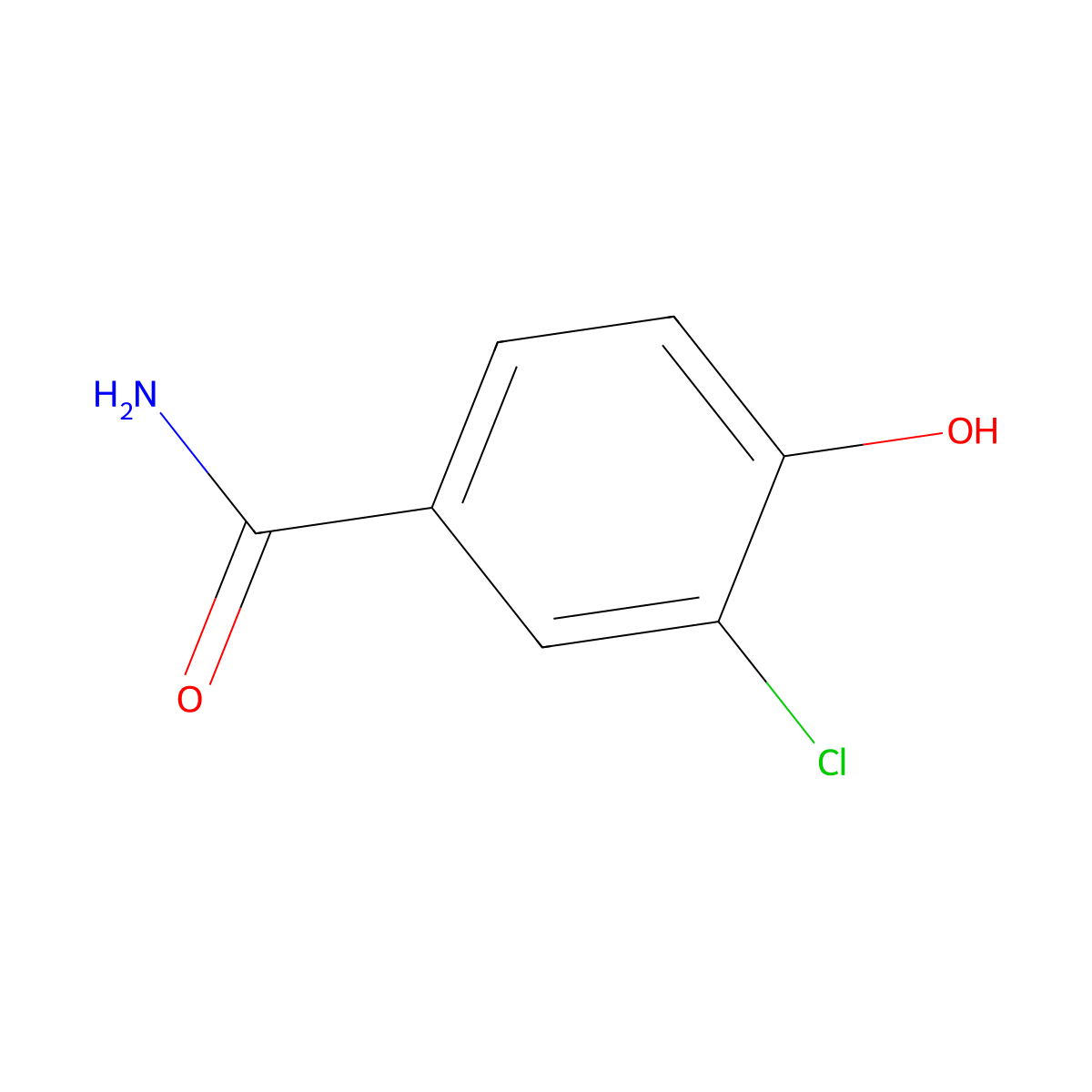 3-Chloro-4-hydroxybenzamide molecular structure, CAS 1007578-86-0