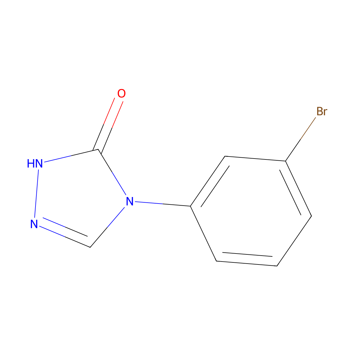 4-(3-bromophenyl)-2,4-dihydro-3H-1,2,4-triazol-3-one molecular structure, CAS 1007578-99-5