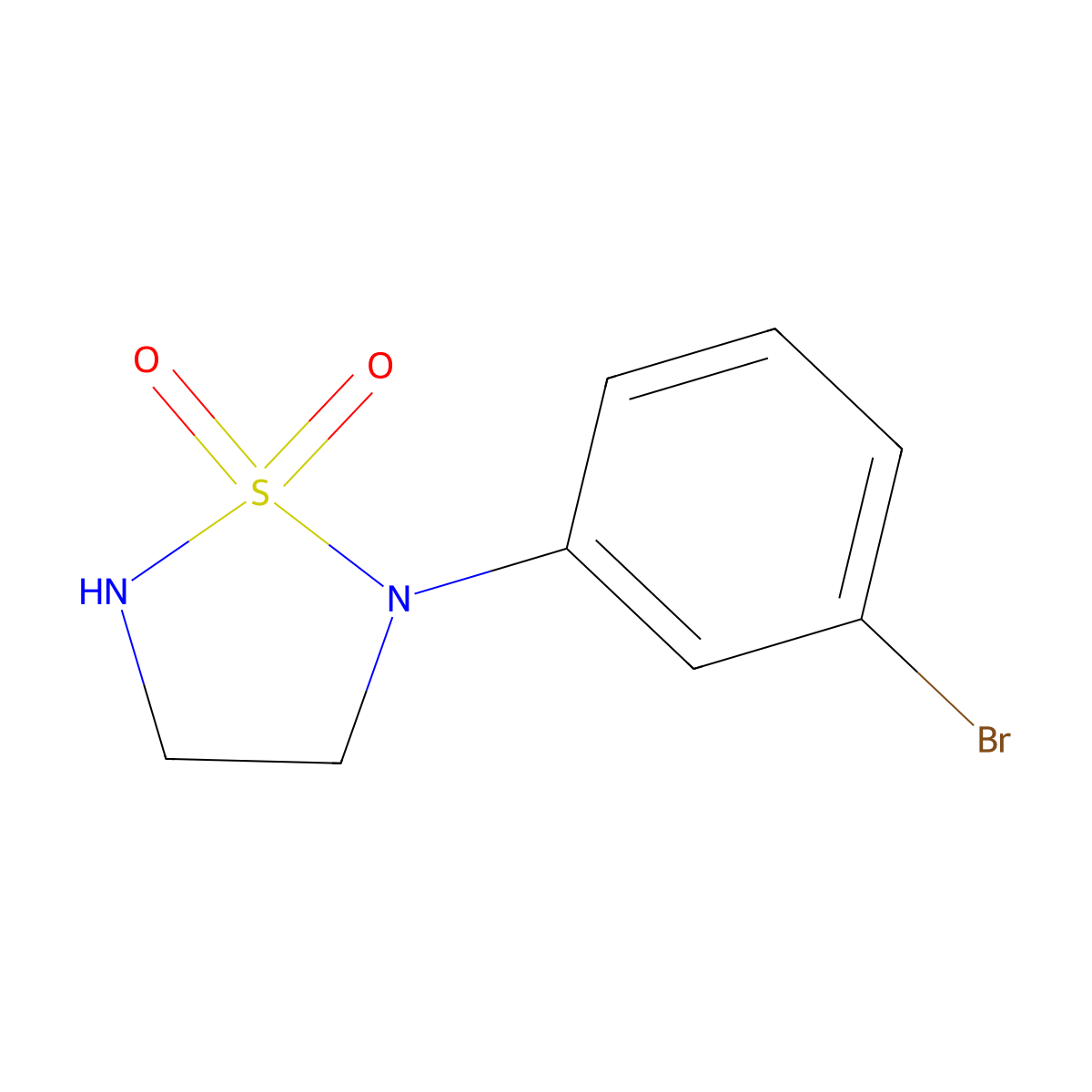 2-(3-Bromophenyl)-1,2,5-thiadiazolidine 1,1-dioxide molecular structure, CAS 1007579-03-4
