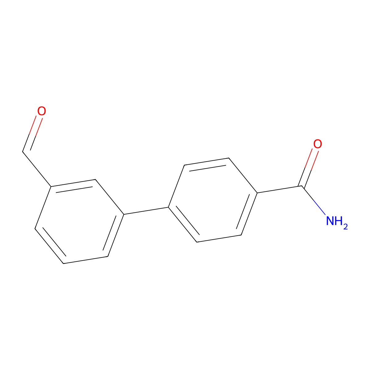 4-(3-Formylphenyl)benzamide molecular structure, CAS 1007579-74-9