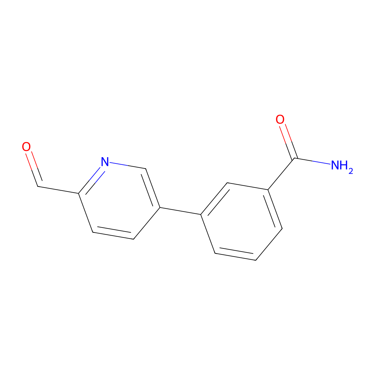 3-(6-Formyl-3-pyridinyl)benzamide molecular structure, CAS 1007580-08-6