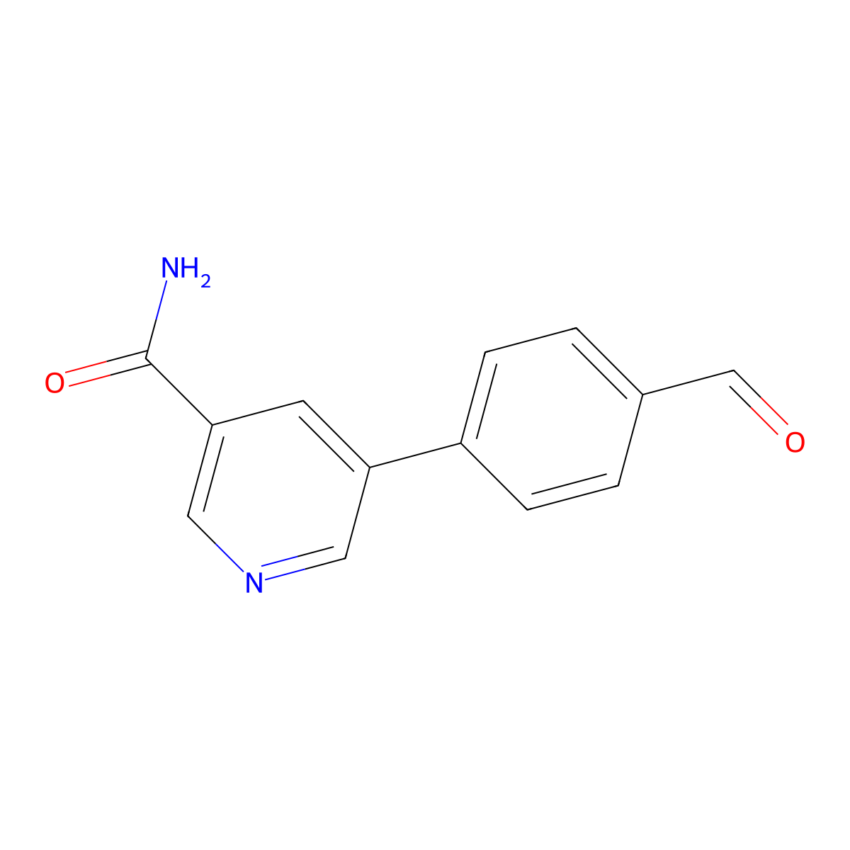 5-(4-Formylphenyl)-3-pyridinecarboxamide molecular structure, CAS 1007580-15-5
