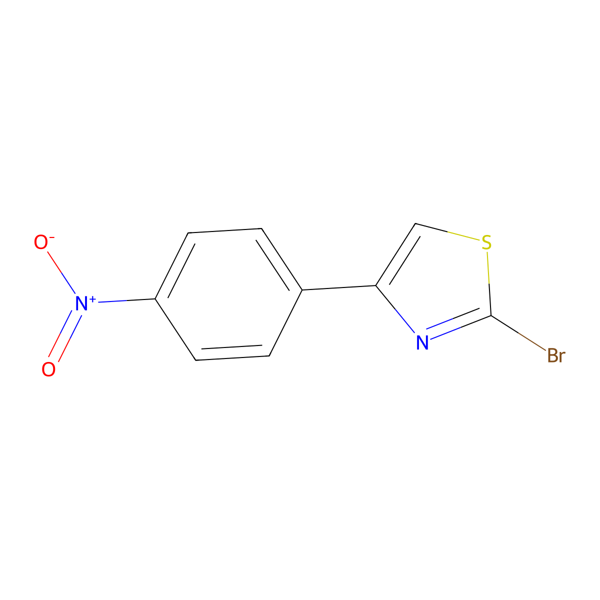 2-Bromo-4-(4-nitrophenyl)thiazole molecular structure, CAS 1007583-32-5