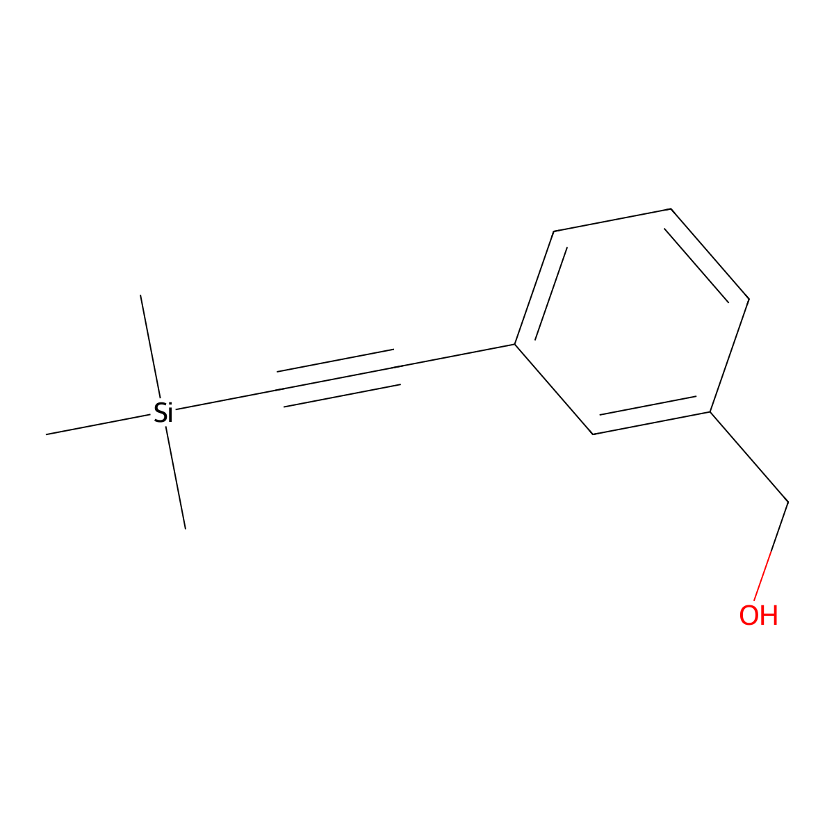 (3-((Trimethylsilyl)ethynyl)phenyl)methanol molecular structure, CAS 1007587-63-4