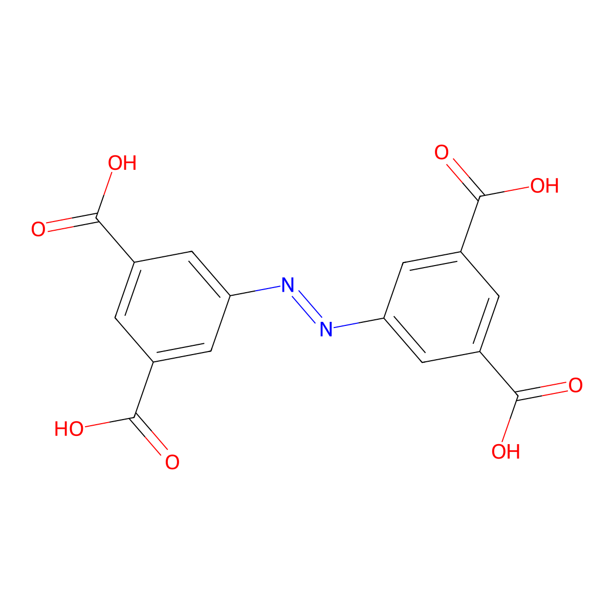 (E)-5,5'-(diazene-1,2-diyl)diisophthalic acid molecular structure, CAS 1007597-56-9