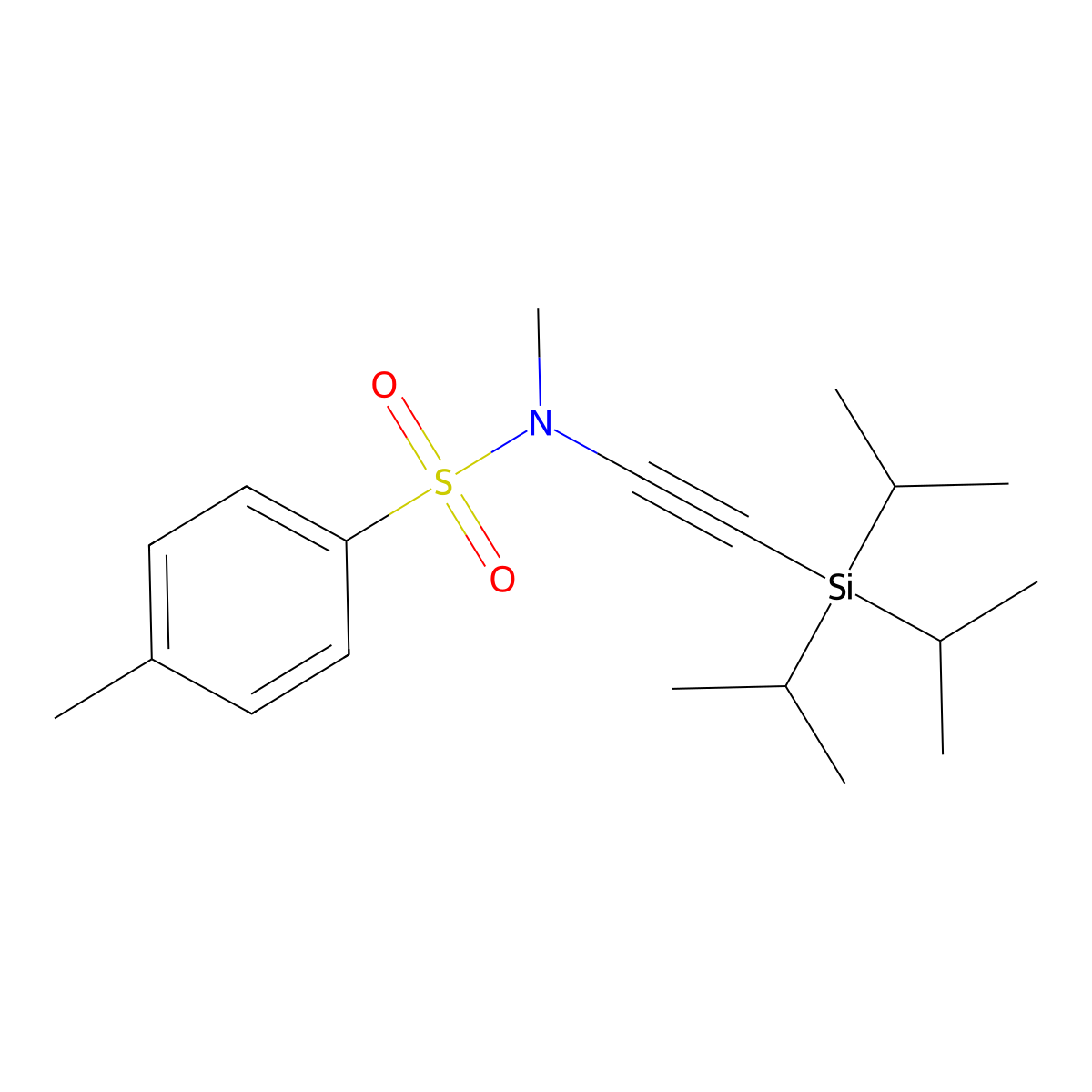 N,4-Dimethyl-N-[(triisopropylsilyl)ethynyl]benzenesulfonamide molecular structure, CAS 1007597-63-8