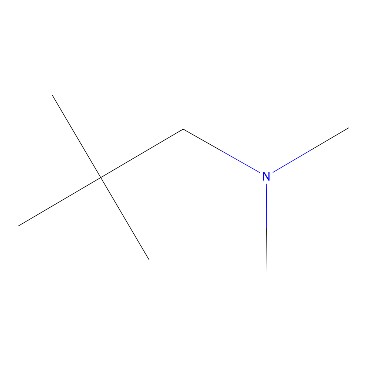 N,N-Dimethyl neopentylamine molecular structure, CAS 10076-31-0