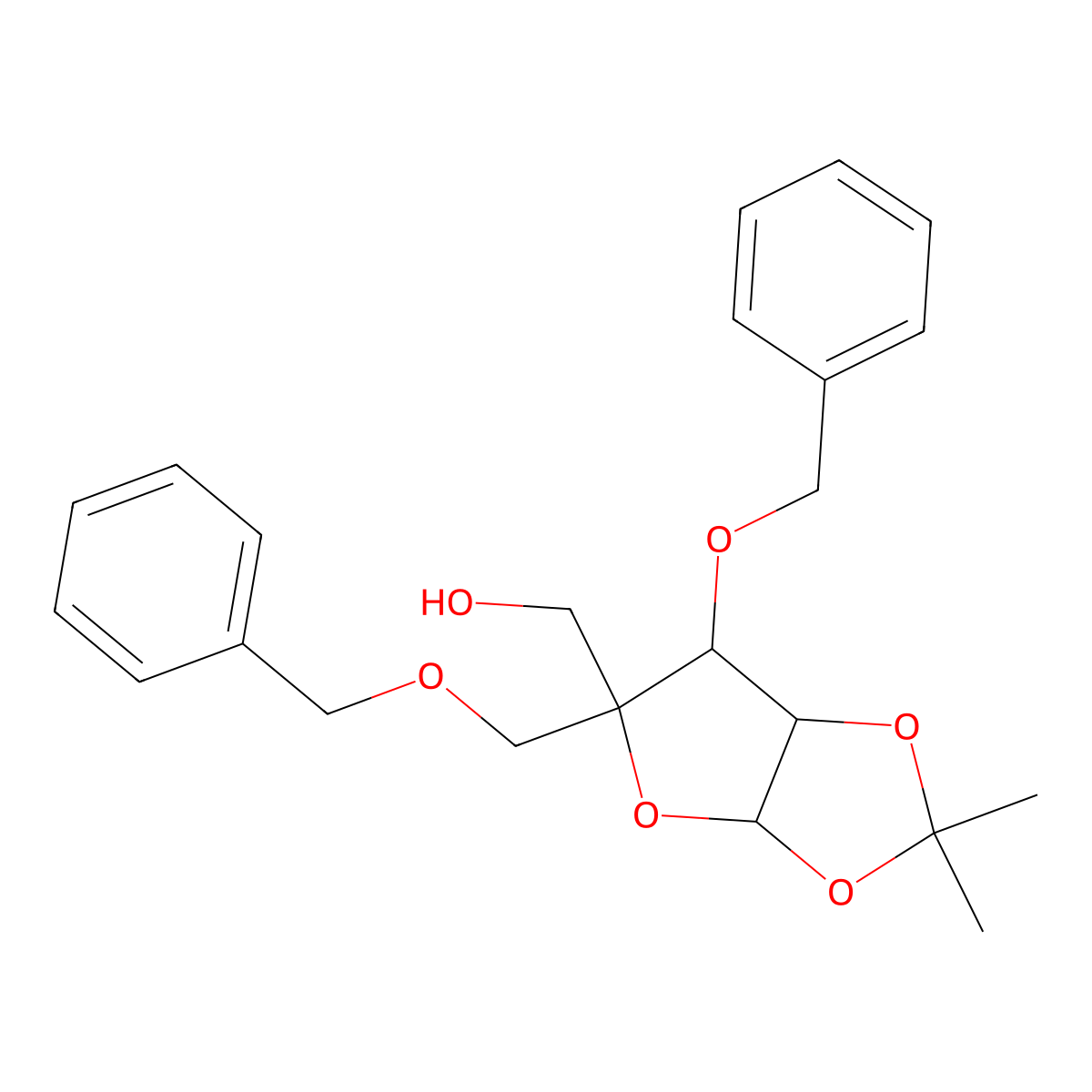 [2,2-dimethyl-6-phenylmethoxy-5-(phenylmethoxymethyl)-6,6a-dihydro-3aH-furo[2,3-d][1,3]dioxol-5-yl]methanol molecular structure, CAS 1007603-52-2