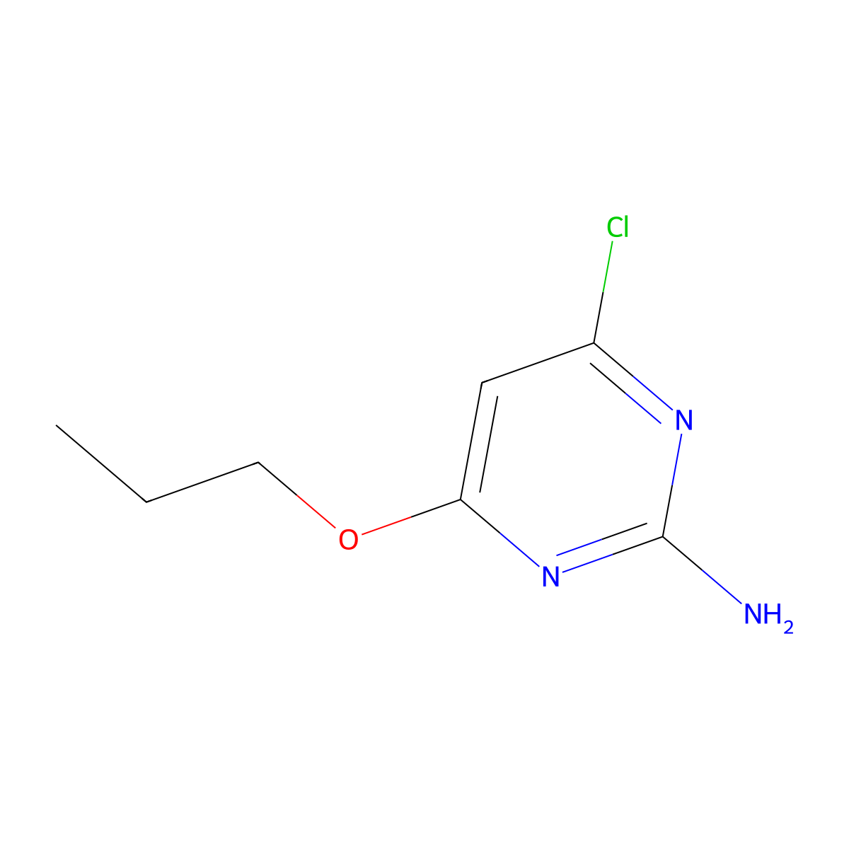 4-Chloro-6-propoxypyrimidin-2-amine molecular structure, CAS 100763-69-7