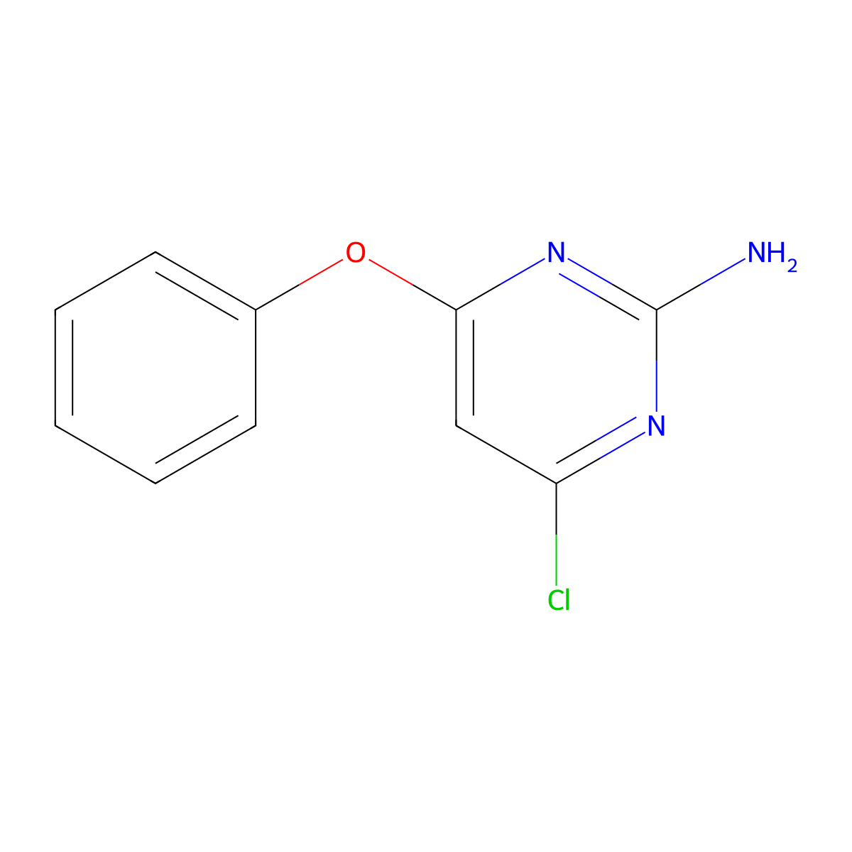 4-Chloro-6-phenoxypyrimidin-2-amine molecular structure, CAS 100763-71-1