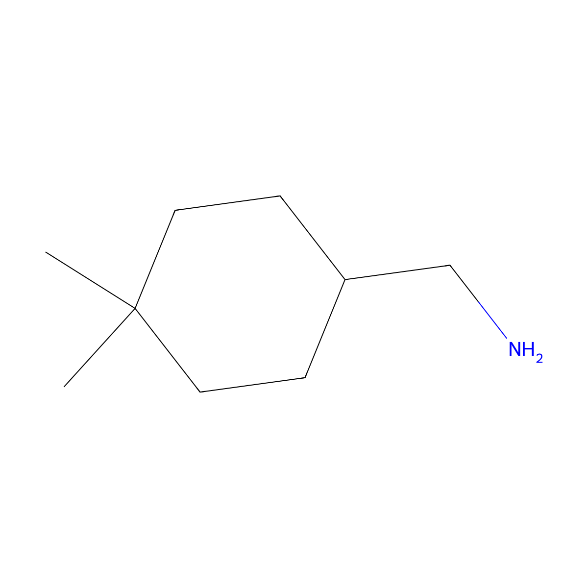 (4,4-Dimethylcyclohexyl)methanamine molecular structure, CAS 1007631-51-7