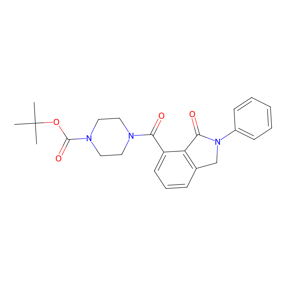 tert-butyl 4-[(3-oxo-2-phenyl-2,3-dihydro-1H-isoindol-4-yl)carbonyl]piperazine-1-carboxylate molecular structure, CAS 1007632-53-2