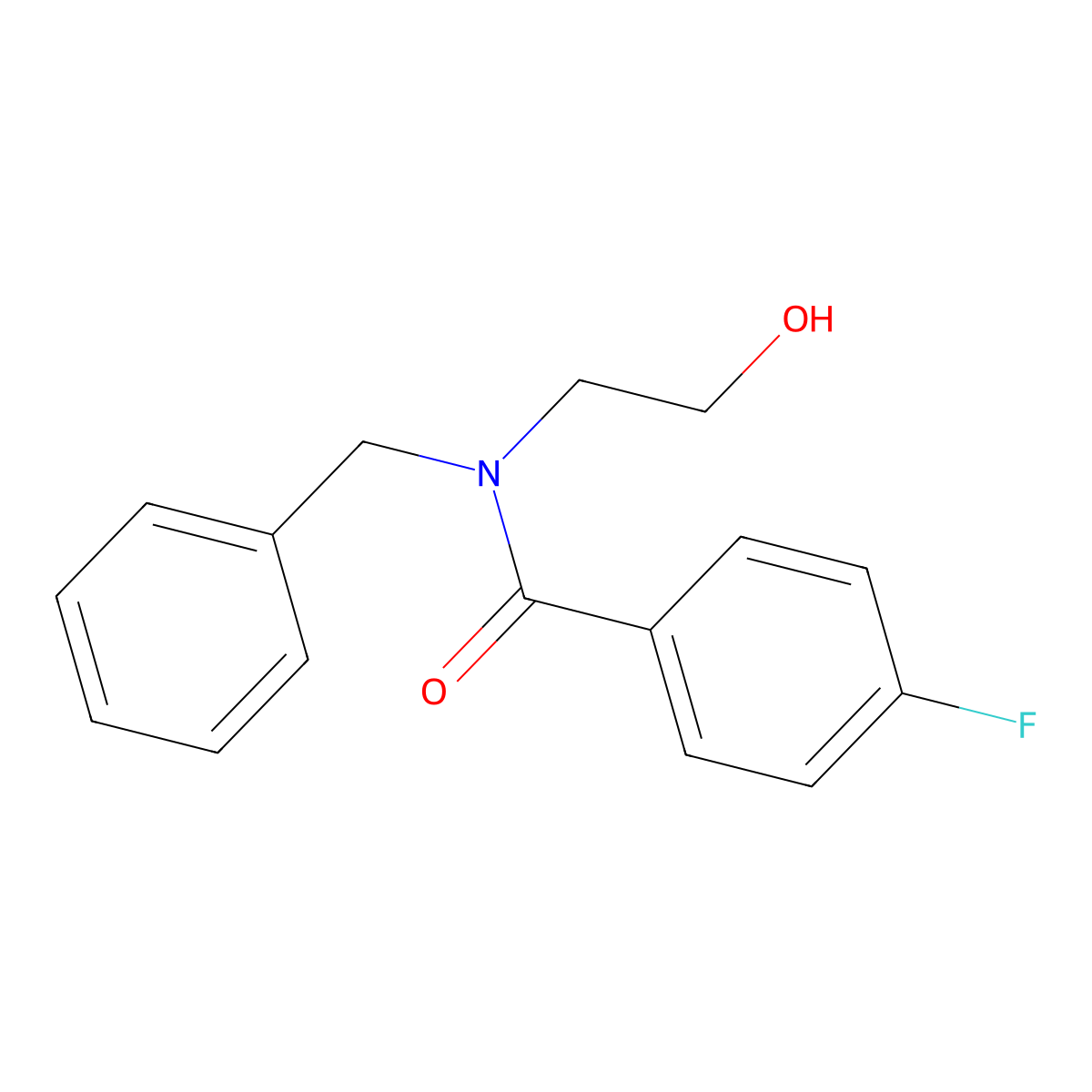 N-benzyl-4-fluoro-N-(2-hydroxyethyl)benzamide molecular structure, CAS 1007632-83-8