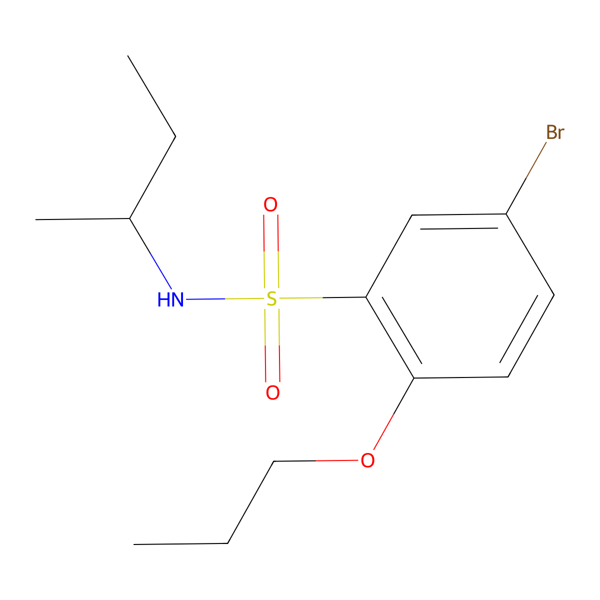 [(5-Bromo-2-propoxyphenyl)sulfonyl](methylpropyl)amine molecular structure, CAS 1007645-29-5