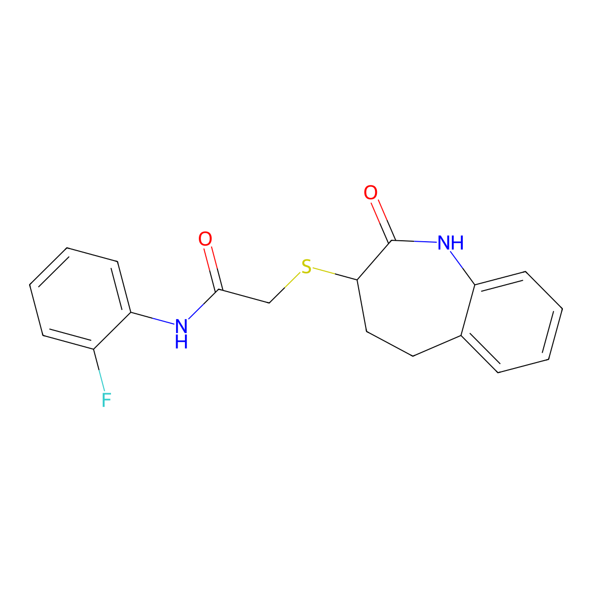 N-(2-fluorophenyl)-2-[(2-hydroxy-4,5-dihydro-3H-1-benzazepin-3-yl)sulfanyl]acetamide molecular structure, CAS 1007652-15-4