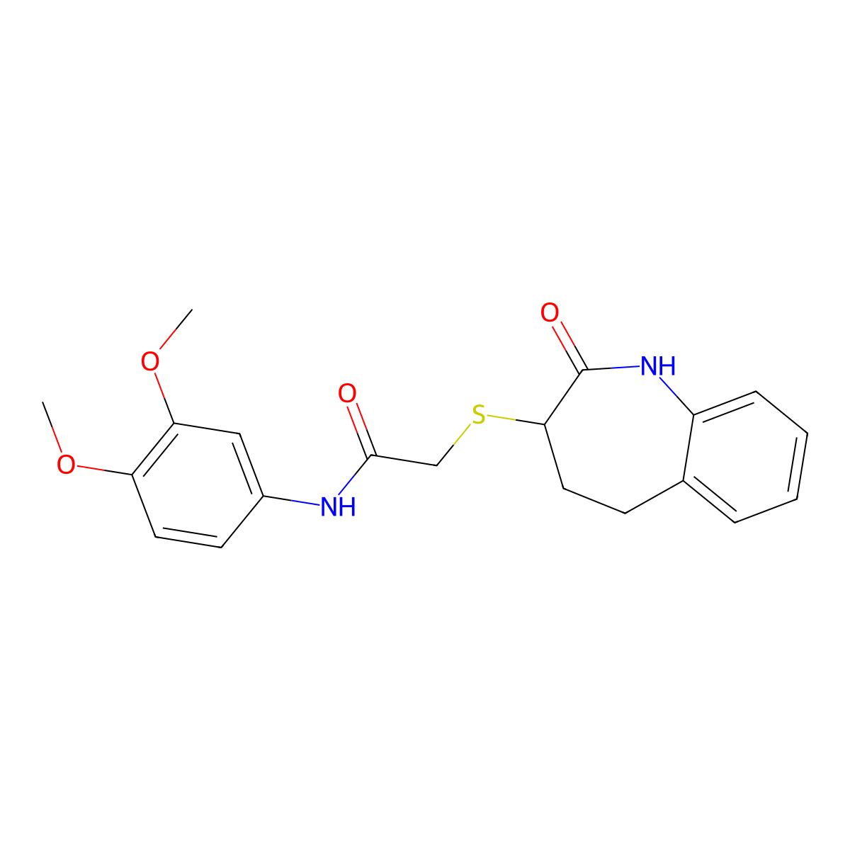 N-(3,4-dimethoxyphenyl)-2-[(2-hydroxy-4,5-dihydro-3H-1-benzazepin-3-yl)sulfanyl]acetamide molecular structure, CAS 1007652-25-6