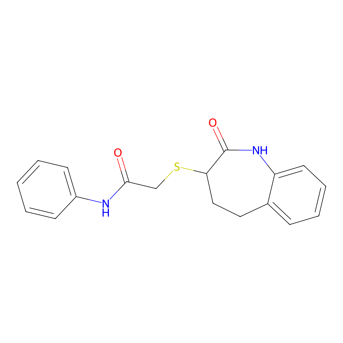2-[(2-hydroxy-4,5-dihydro-3H-1-benzazepin-3-yl)sulfanyl]-N-phenylacetamide molecular structure, CAS 1007652-30-3