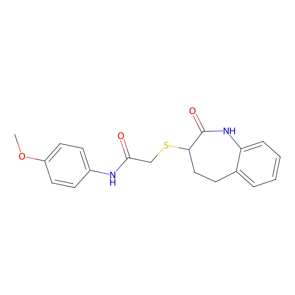 2-[(2-hydroxy-4,5-dihydro-3H-1-benzazepin-3-yl)sulfanyl]-N-(4-methoxyphenyl)acetamide molecular structure, CAS 1007652-40-5