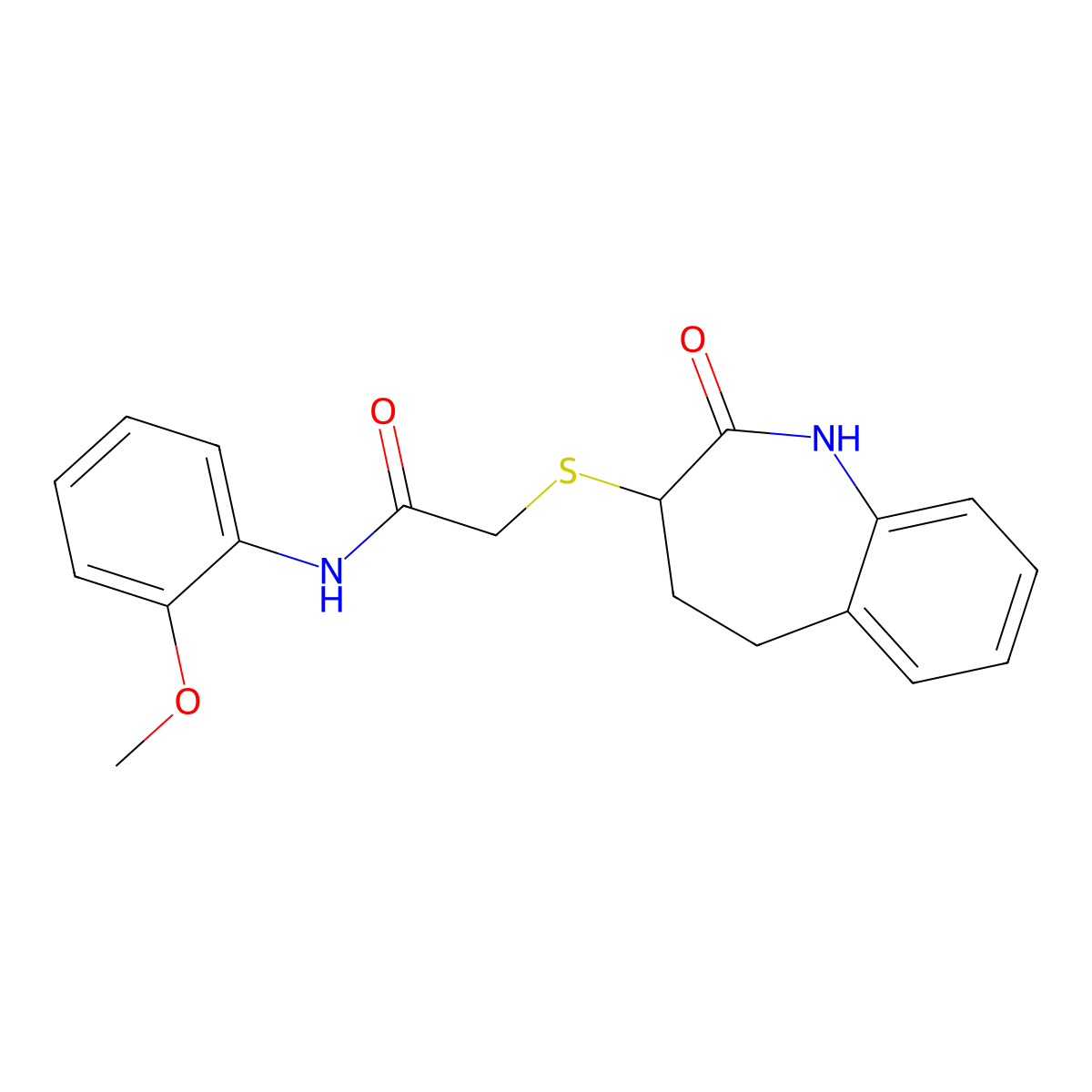 2-[(2-hydroxy-4,5-dihydro-3H-1-benzazepin-3-yl)sulfanyl]-N-(2-methoxyphenyl)acetamide molecular structure, CAS 1007652-45-0