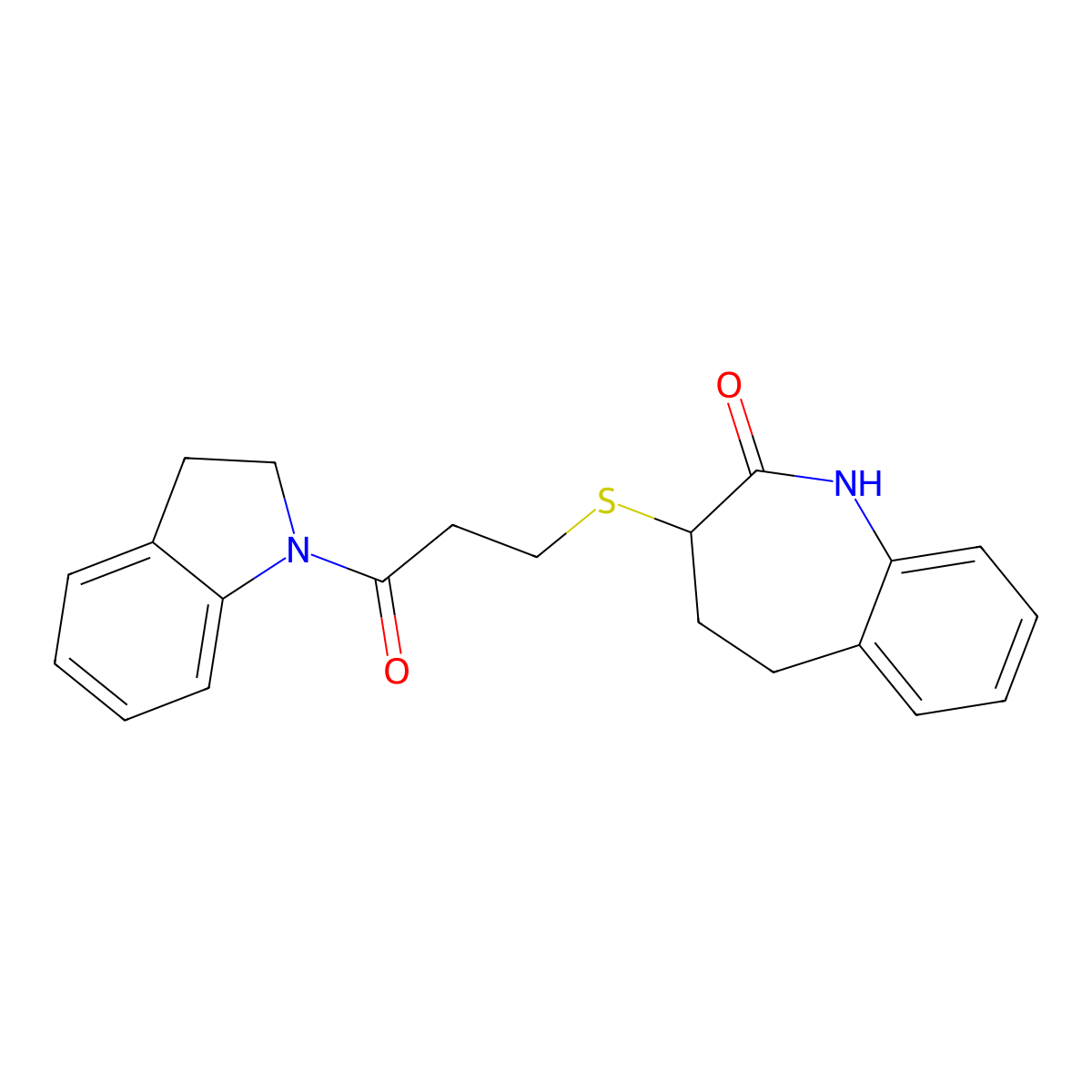 1-(2,3-dihydro-1H-indol-1-yl)-3-[(2-hydroxy-4,5-dihydro-3H-1-benzazepin-3-yl)sulfanyl]propan-1-one molecular structure, CAS 1007653-64-6