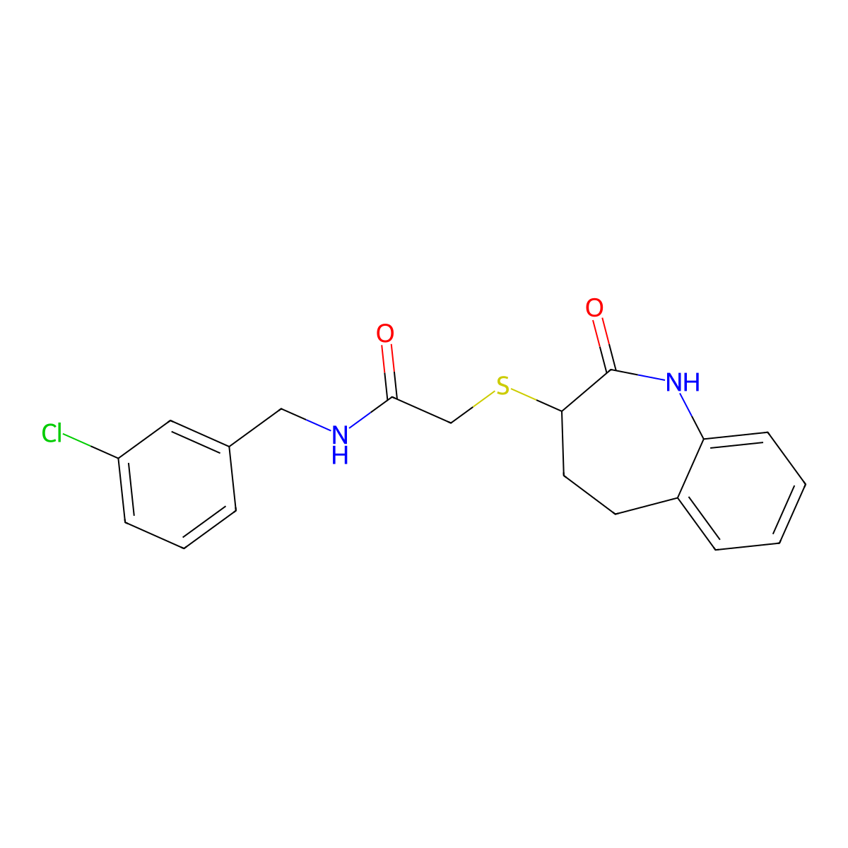 N-(3-chlorobenzyl)-2-[(2-hydroxy-4,5-dihydro-3H-1-benzazepin-3-yl)sulfanyl]acetamide molecular structure, CAS 1007653-72-6