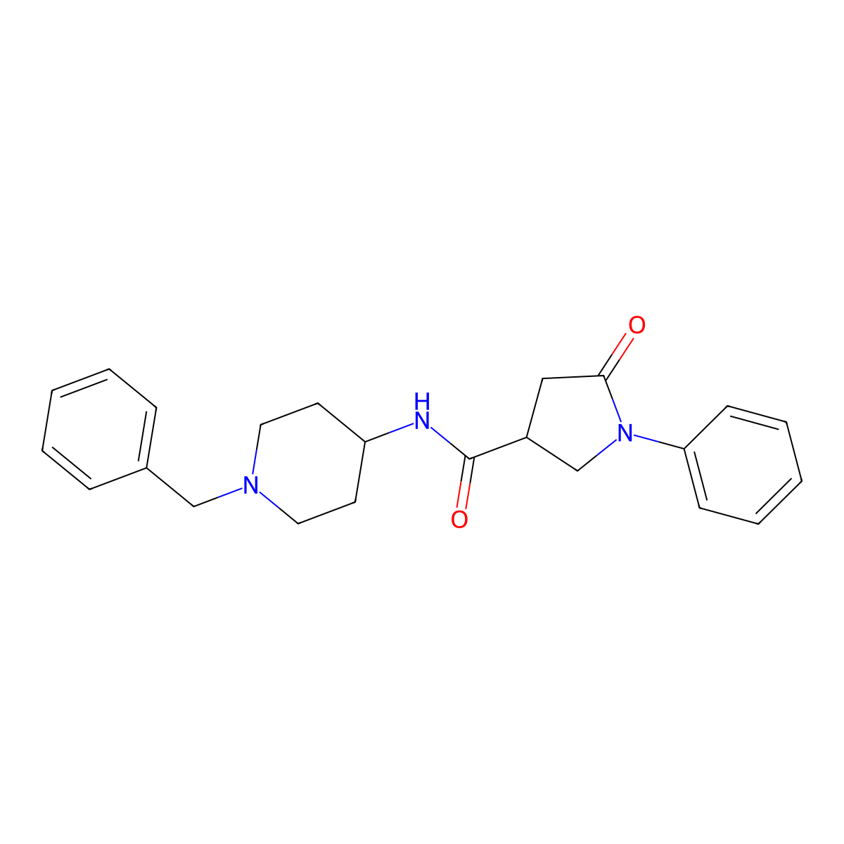N-(1-benzylpiperidin-4-yl)-5-oxo-1-phenylpyrrolidine-3-carboxamide molecular structure, CAS 1007653-92-0